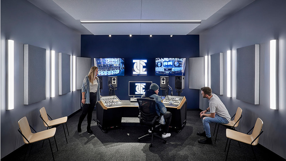 One of several music editing spaces designed by IA Interior Architects