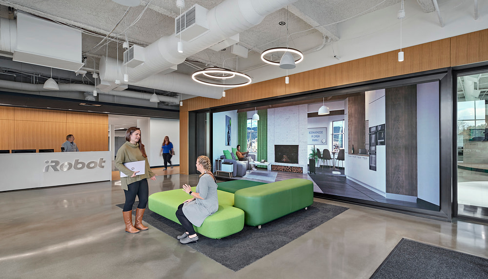 iRobot, Bedford MA The lobby of iRobot's Bedford headquarters