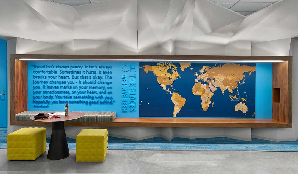 A journey map in LinkedIn's San Francisco office.