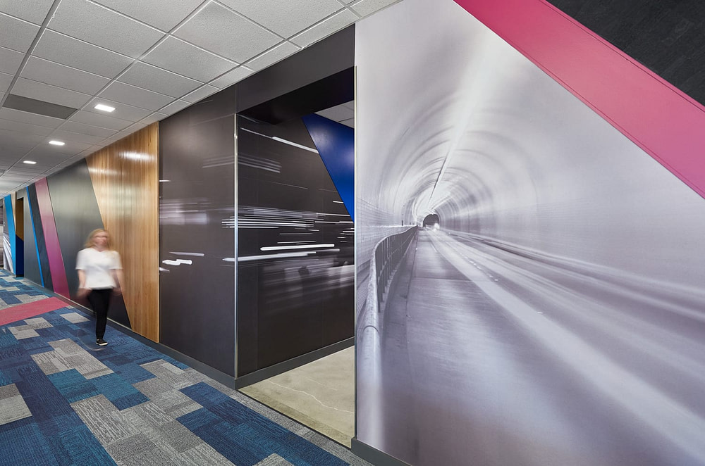 Interior Wall-size graphics in the workplace
