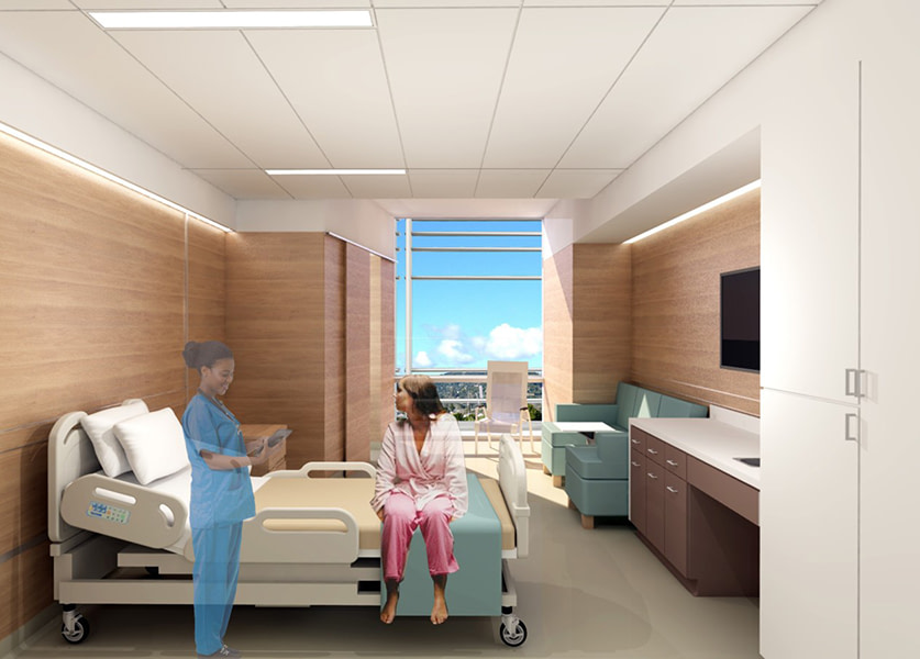 Confidential Healthcare Client. Rendering © IA Interior Architects. 