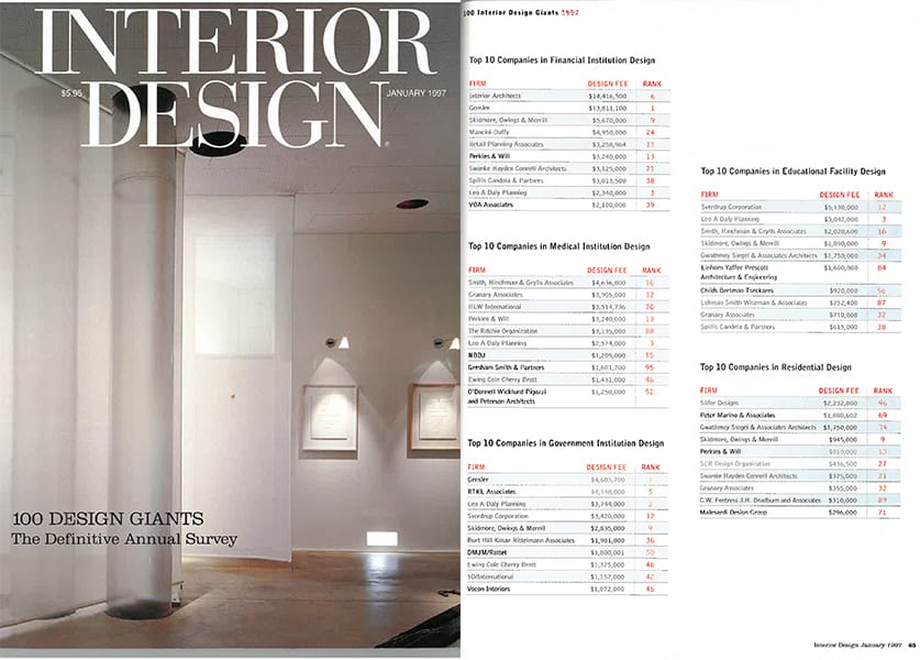Interior Design magazine's 1997 Giants issue. Image © IA Interior Architects.