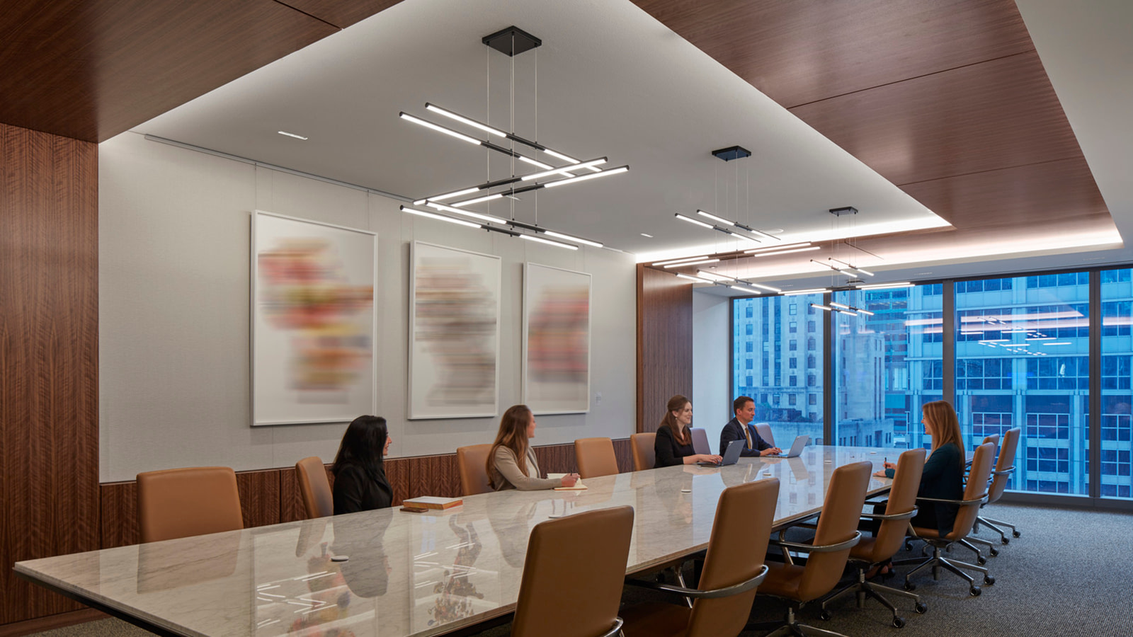Conference table at the Bank of America Headquarters