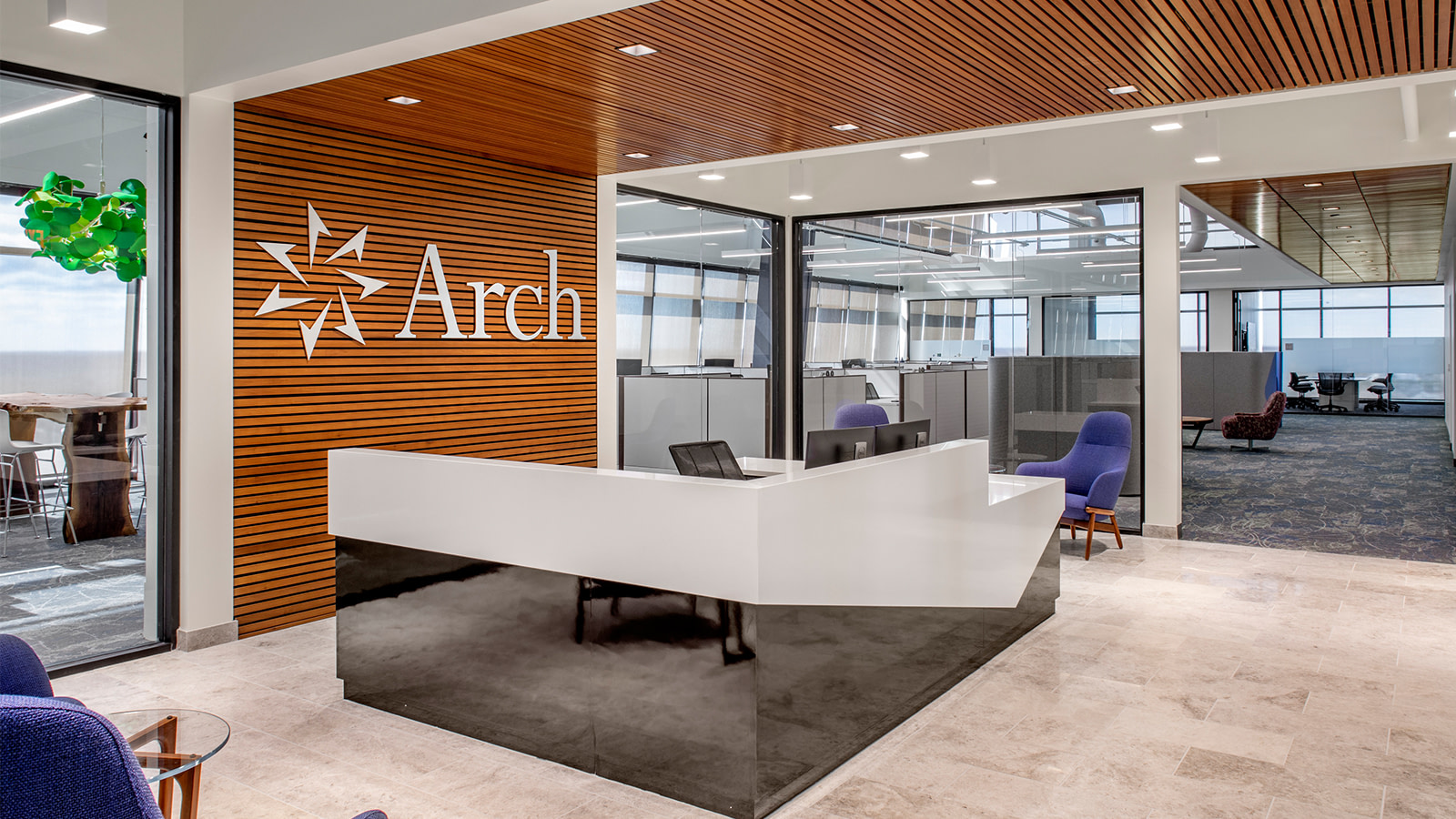Reception area at Arch Insurance