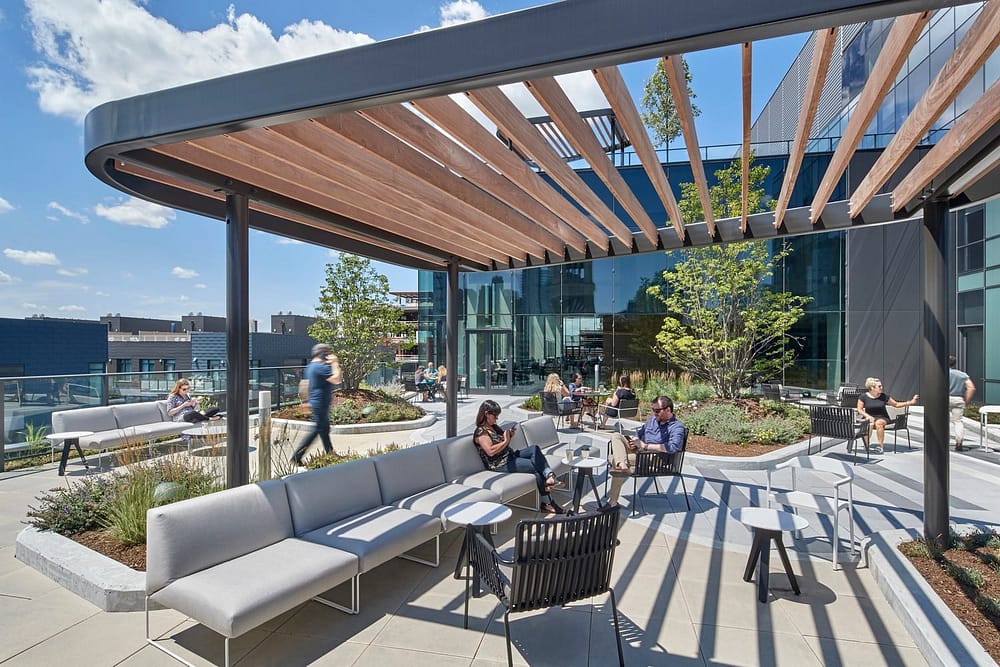 Access to fresh air and outdoor areas are a plus for Fitwel certification. 