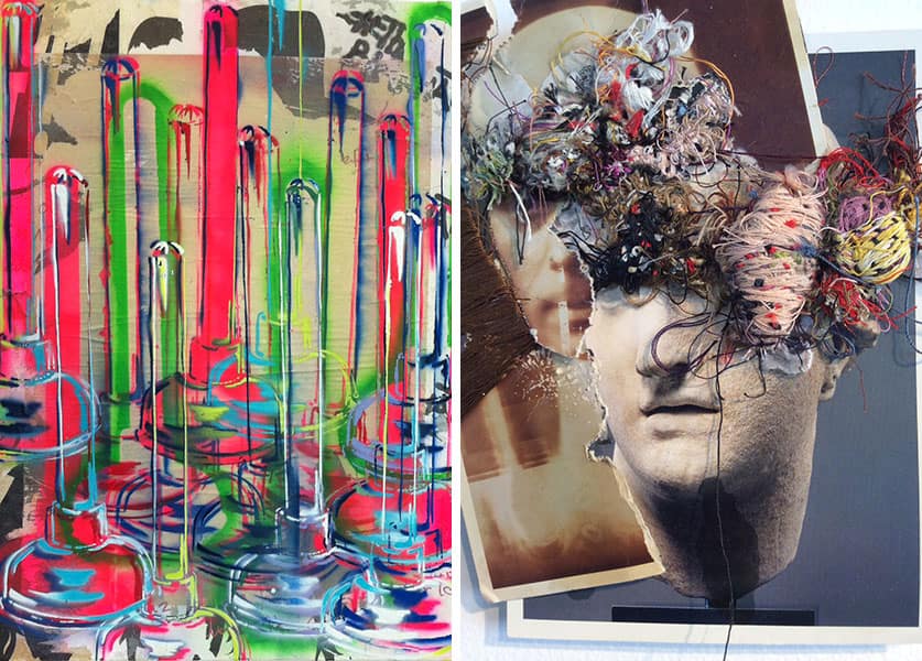 Street artist Eddy Streets exhibits at IA's Los Angeles office. Photo by Mark Bryant.