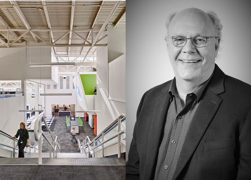 L: Expedia. Photo by Sherman Takata. R: IA Regional Managing Principal Jeff Miller, AIA, IIDA.