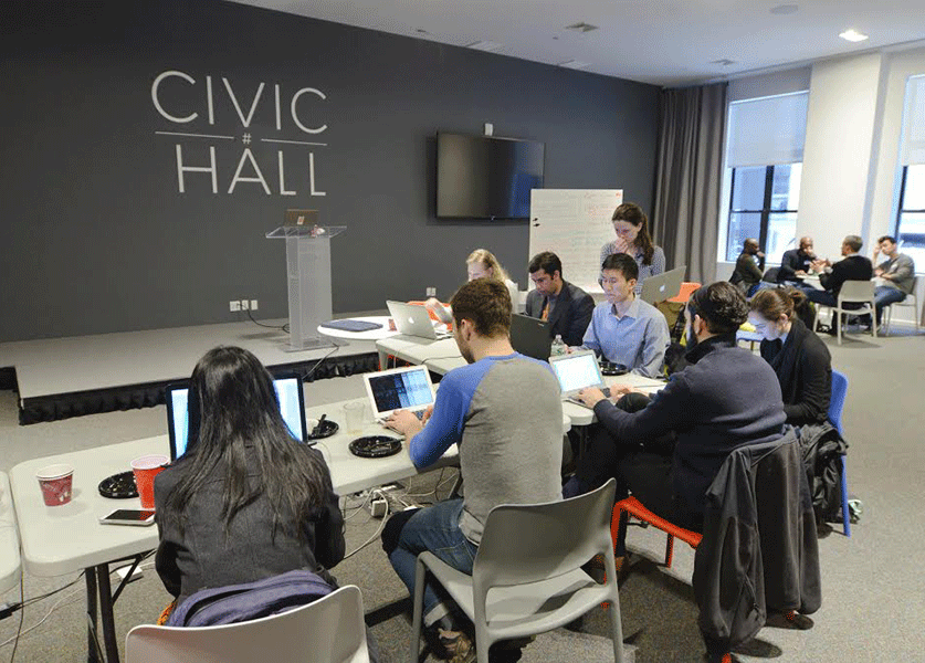 Civic Hall in New York. Image via technical.ly.