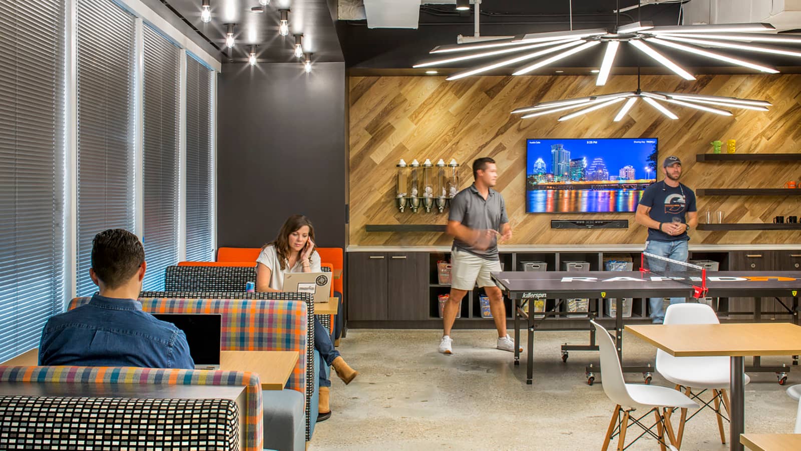 Rapid7's Austin's lounge and pantry space.