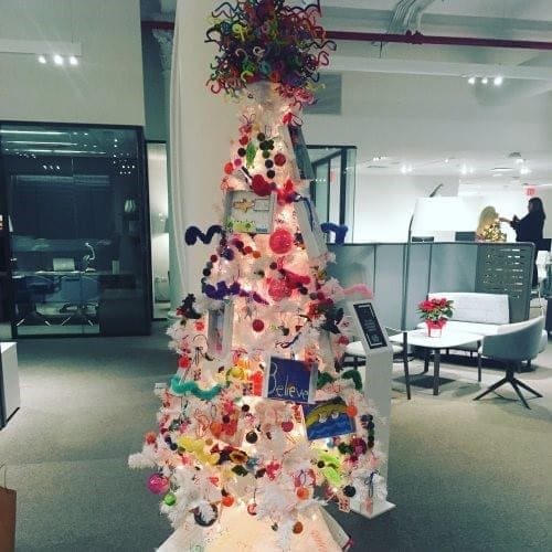 This tree, decorated by IA with help from patients at St. Jude's, won best in show at the Teknion festival of trees.