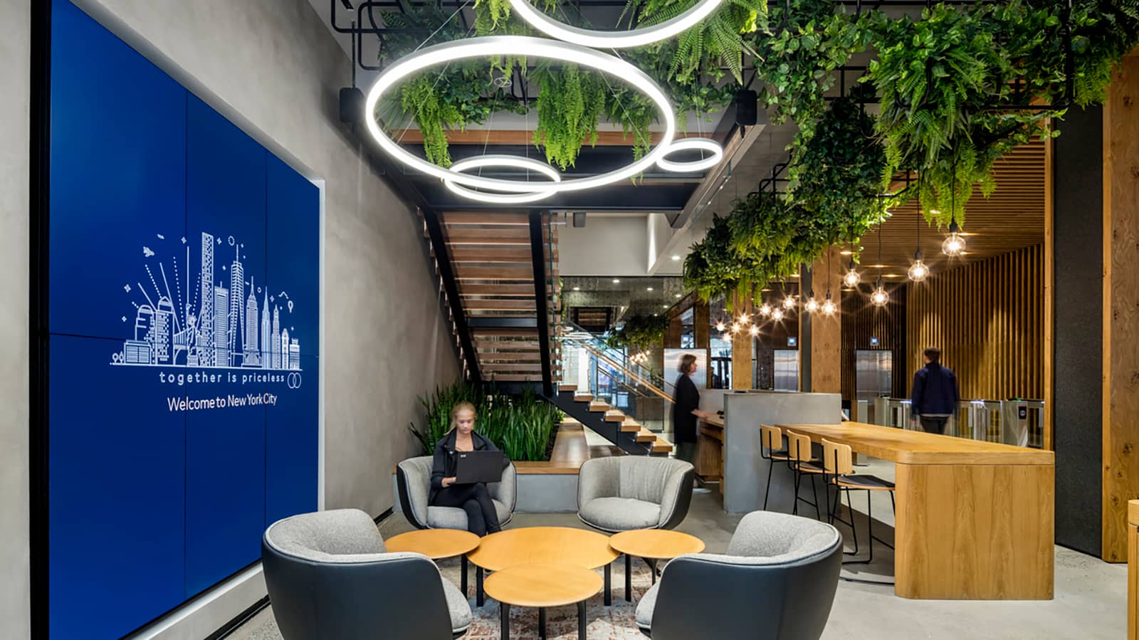 Technology-enabled workplace designed in New York City