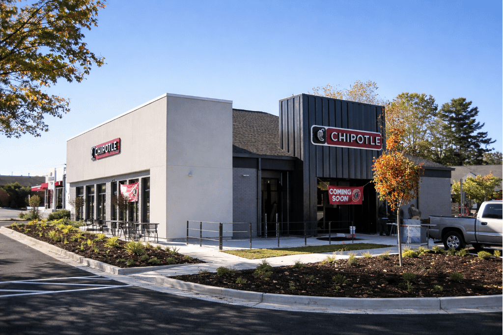 Chipotle Oakwood — completed exterior