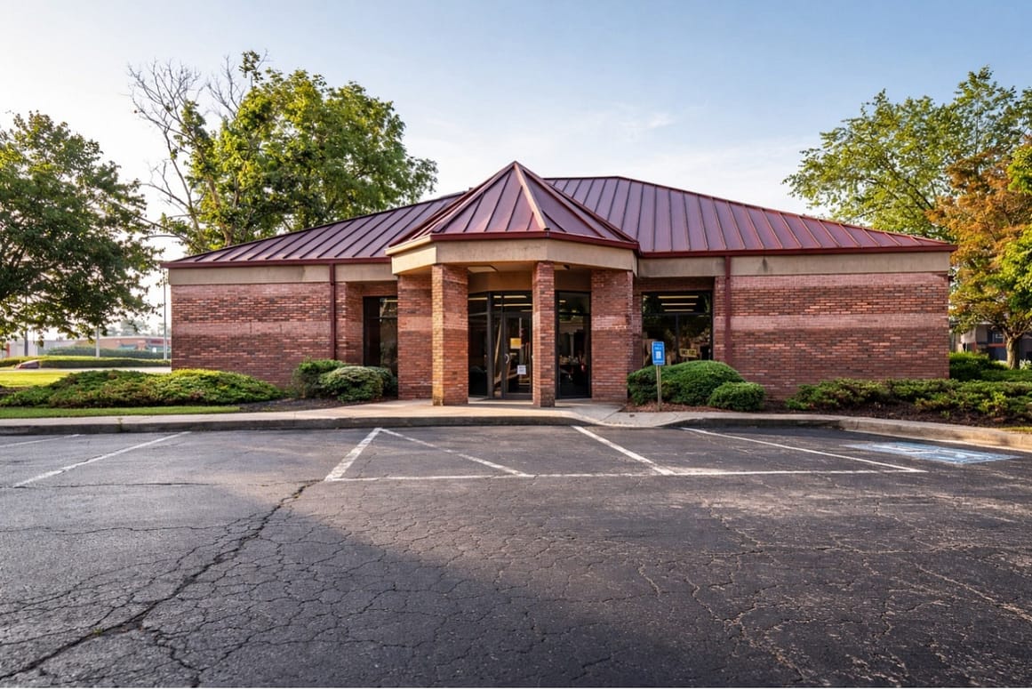 Chipotle Oakwood — before: former bank branch