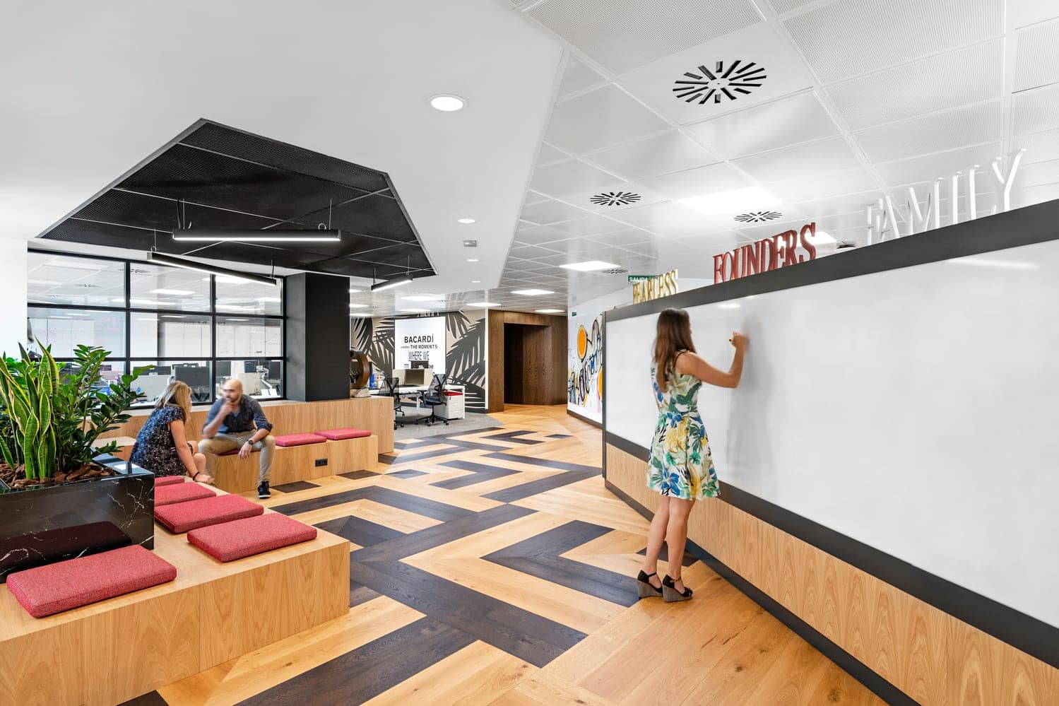Whiteboard at the Bacardi offices