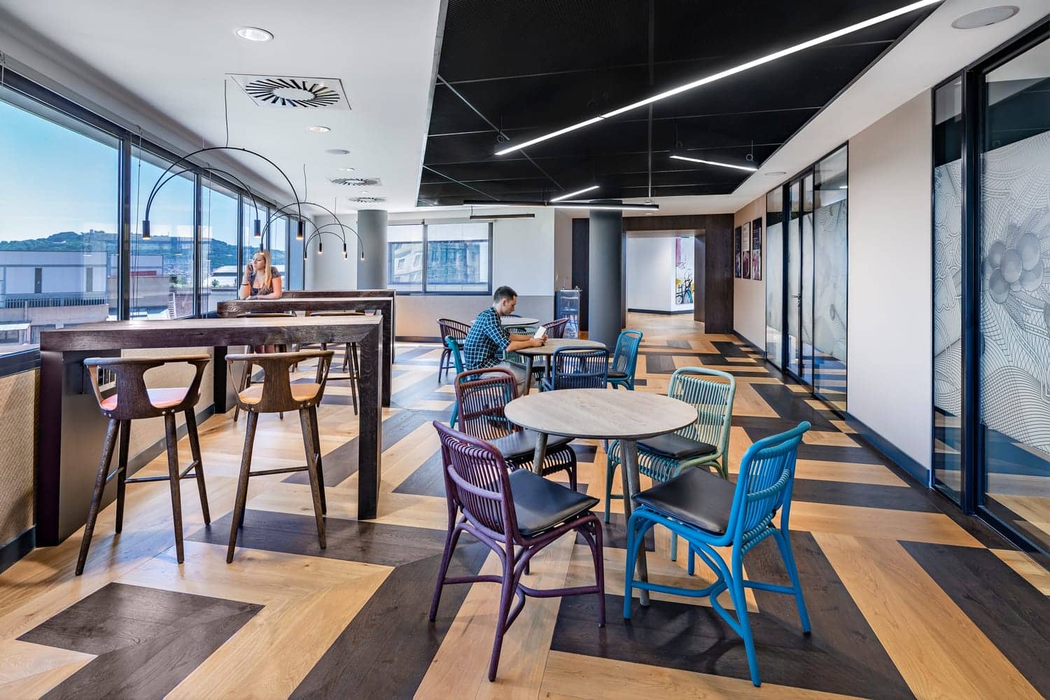 Lounge area at the Bacardi Barcelona office