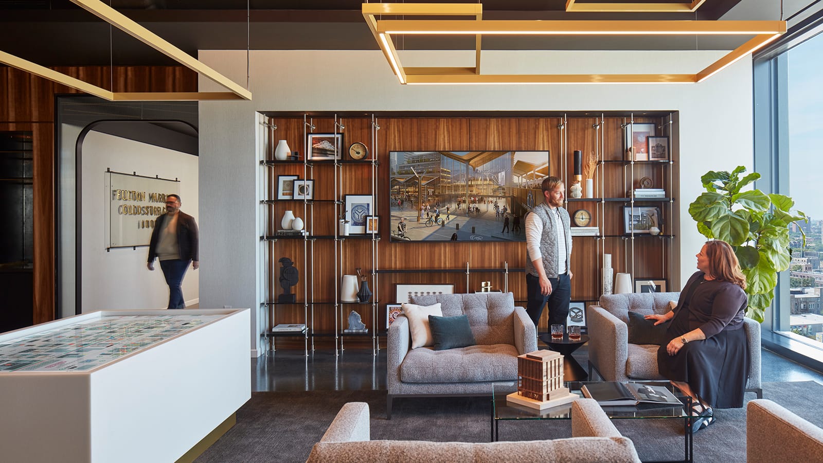 Reception area casual meeting space.