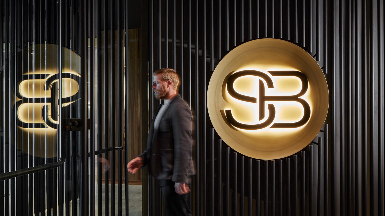 EGD Logo signage at Sterling Bay's Chicago location