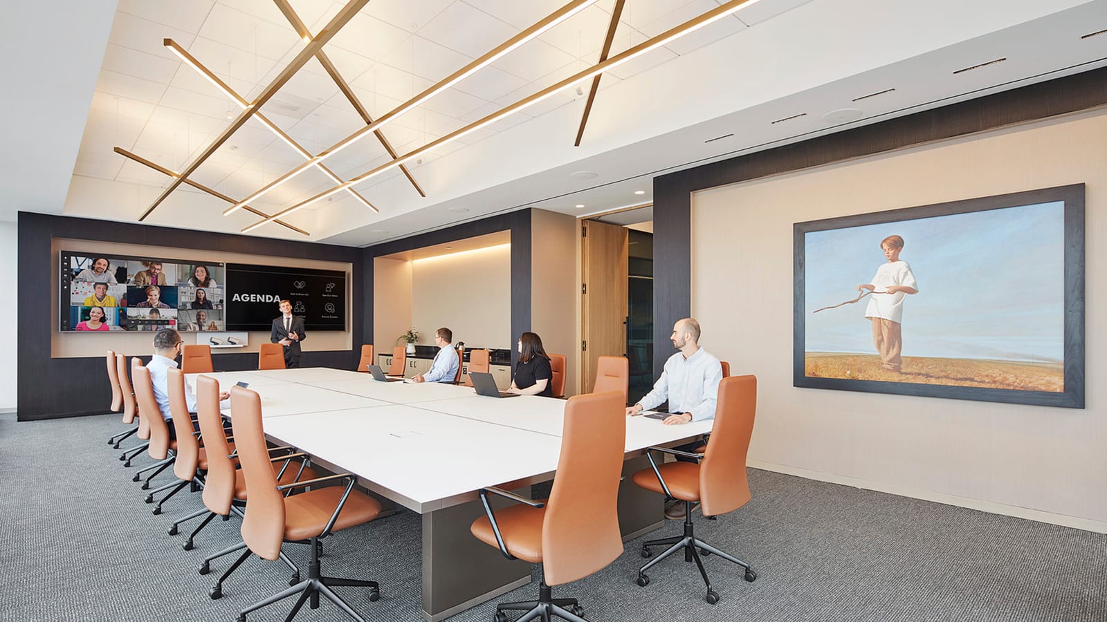 Conference center floor with multi-purpose rooms and catering facilities at Faegre Drinker