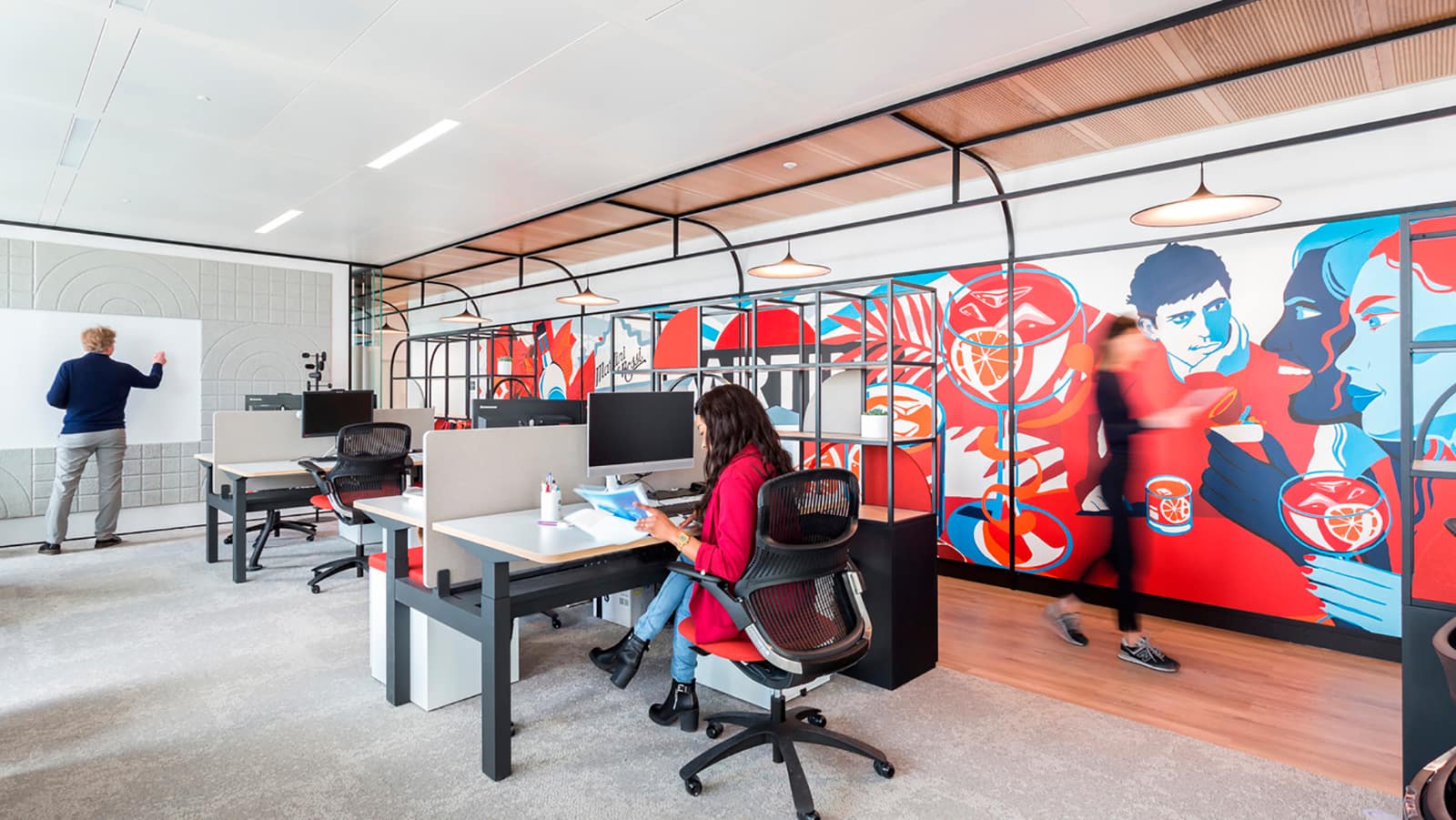 A mural in the Bacardi Paris office